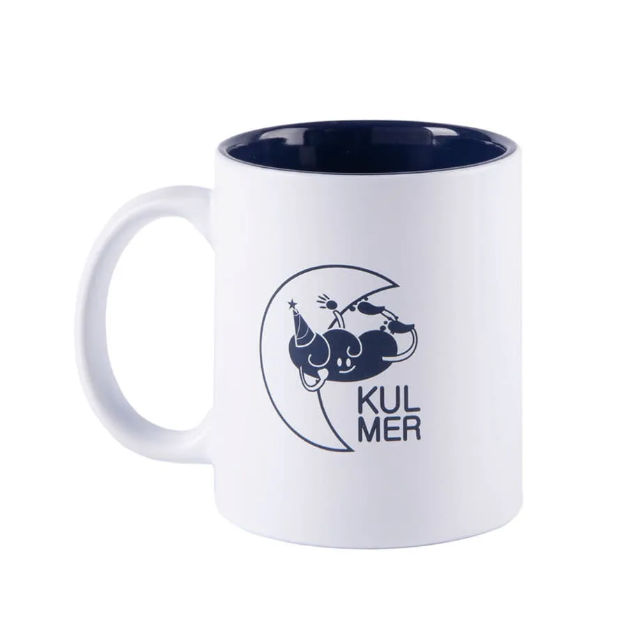 Кружка KULMER, керамика, белый, синий