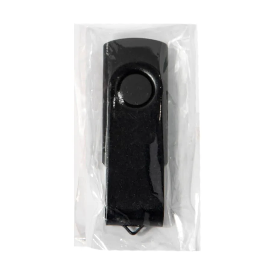 USB flash-карта DOT (8Гб), белый, 5,8х2х1,1см,пластик металл, черный