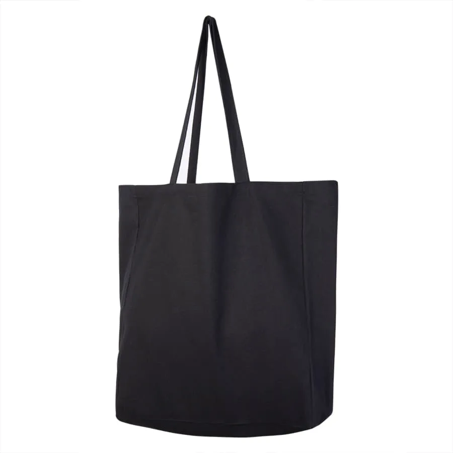 Большая сумка шопер хлопковый MALL BIG 220, 42 x 45 x 14 см, длина ручек 64 х 2,5, черный
