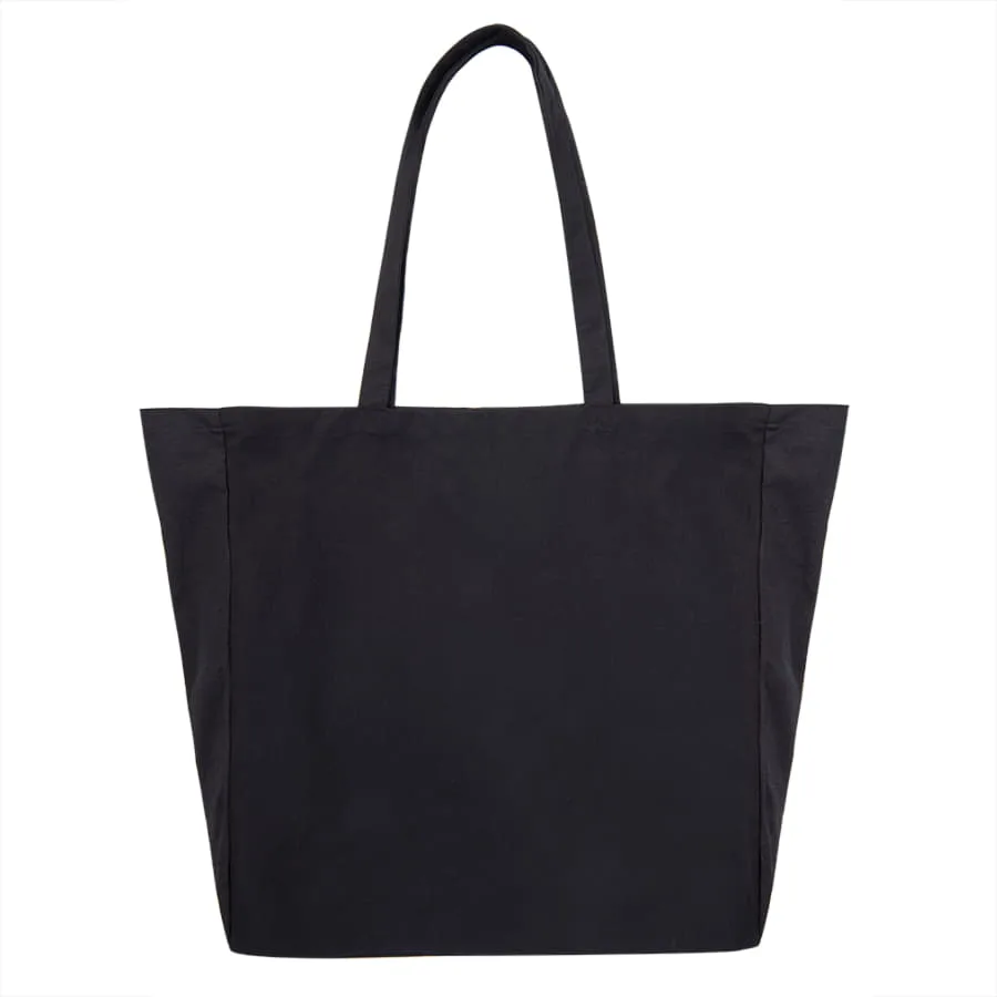 Большая сумка шопер хлопковый MALL BIG 220, 42 x 45 x 14 см, длина ручек 64 х 2,5, черный