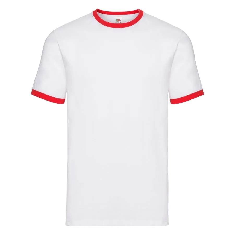 Футболка мужская RINGER T 160, красный, белый