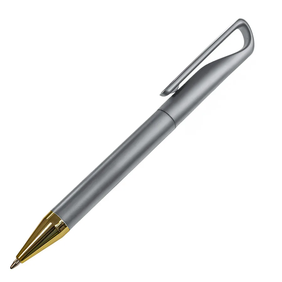 Ручка шариковая GLOSSY GOLD, серебристый, золотистый