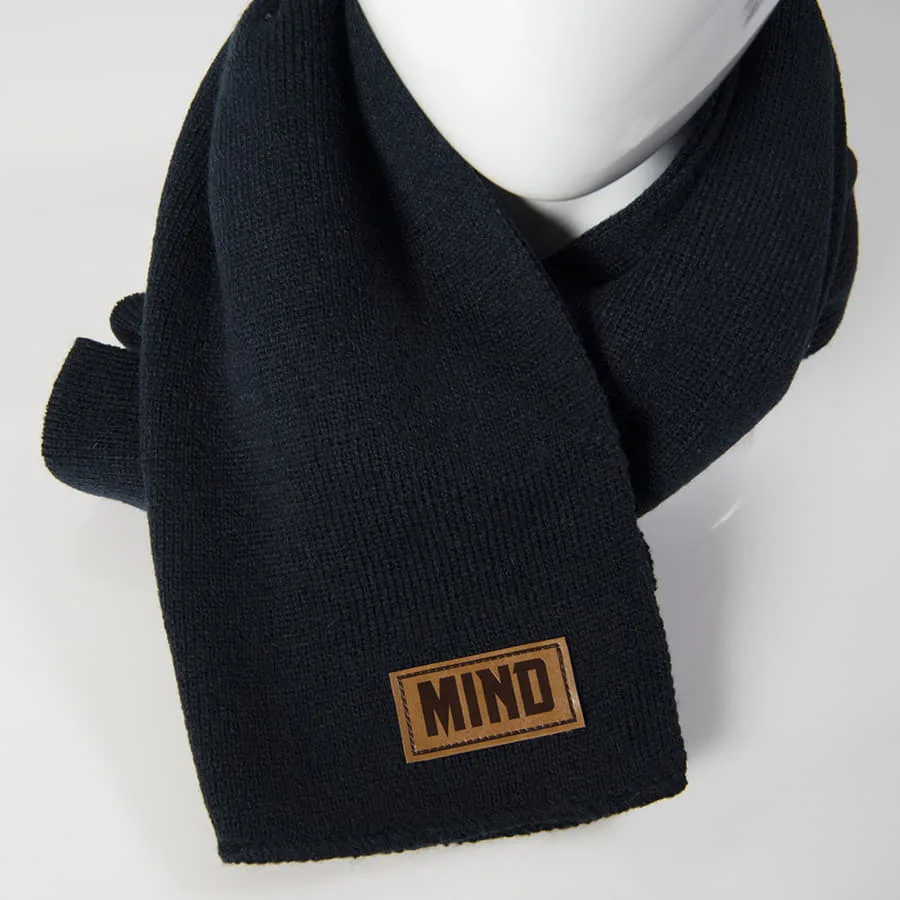 Шарф вязаный  WIND SCARF, черный