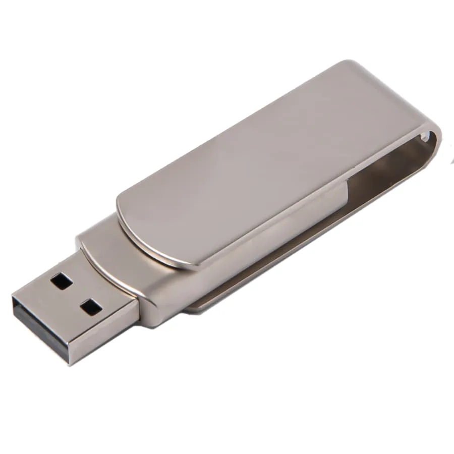 USB flash-карта SWING METAL (16Гб), серебристая, 5,3х1,7х0,9 см, металл, серебристый