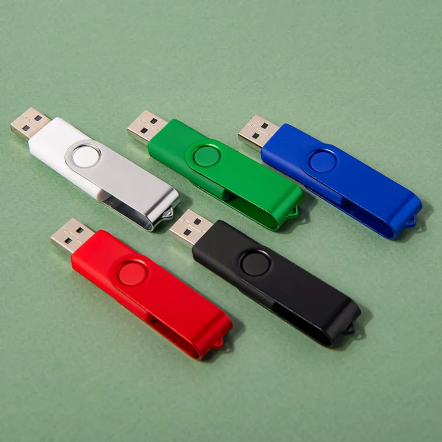 USB flash-карта DOT (8Гб), белый, 5,8х2х1,1см,пластик металл, красный
