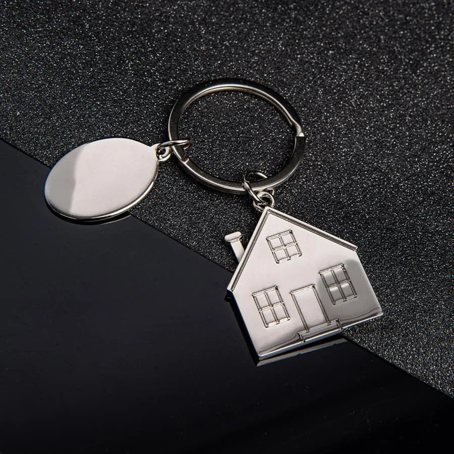 Брелок SILV HOME; 3,97 x 3,3 x 0,3 см; металл, серебристый