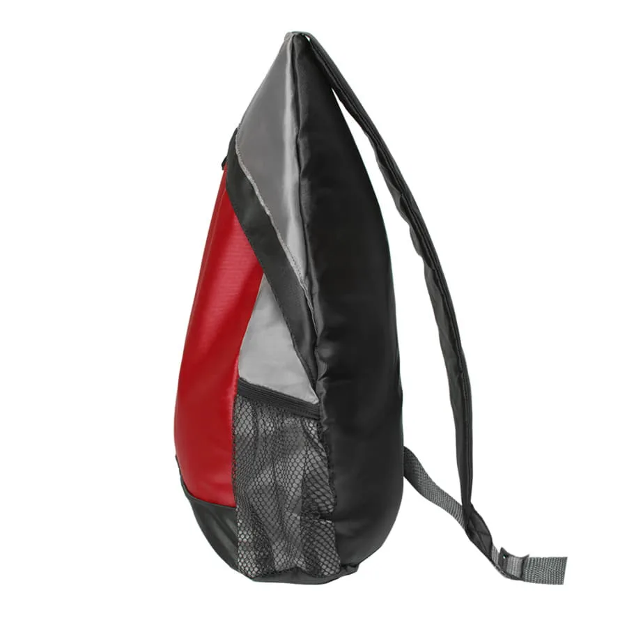 Рюкзак Pick, белый/серый/чёрный, 41 x 32 см, 100% полиэстер 210D, ярко-красный