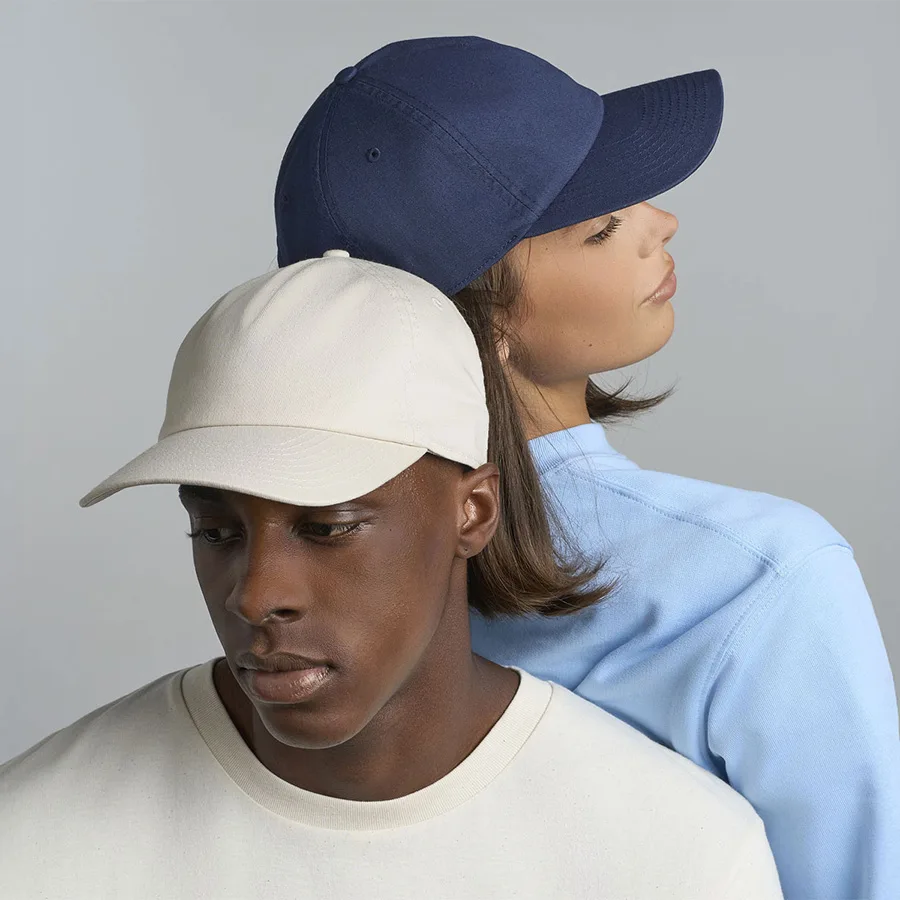 Бейсболка DAD HAT-S, 5 клиньев, металлическая застежка, белый