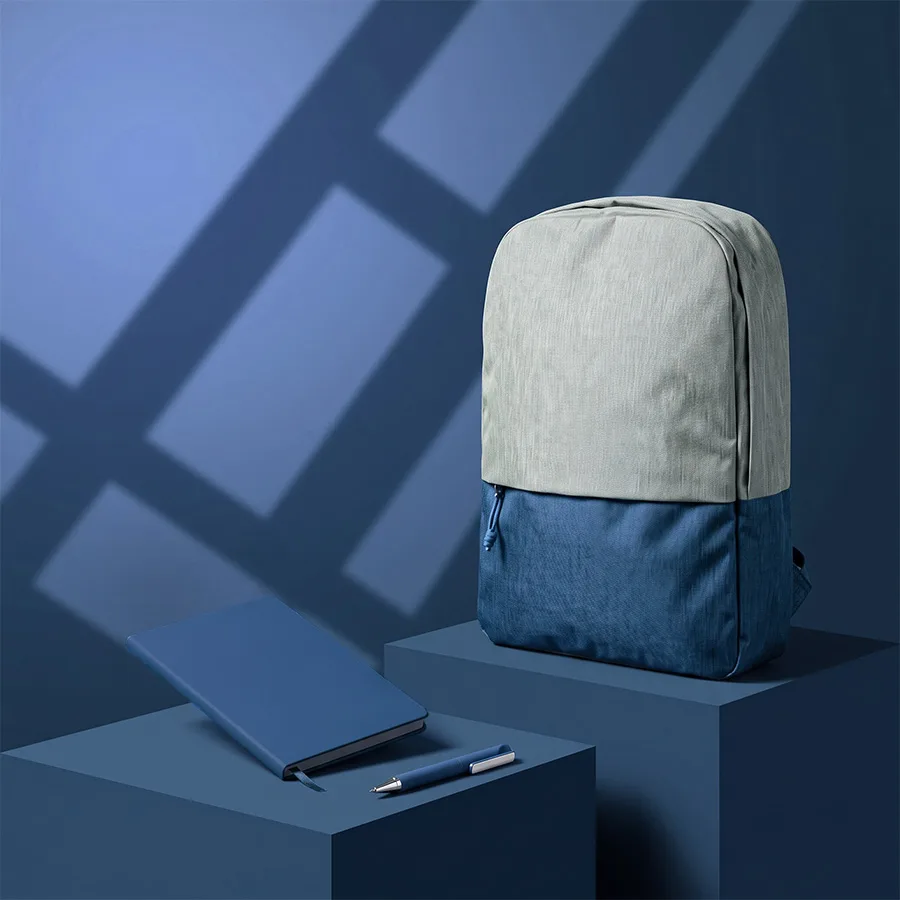 Подарочный набор READYPACK: рюкзак, ручка, блокнот, красный, серый, синий