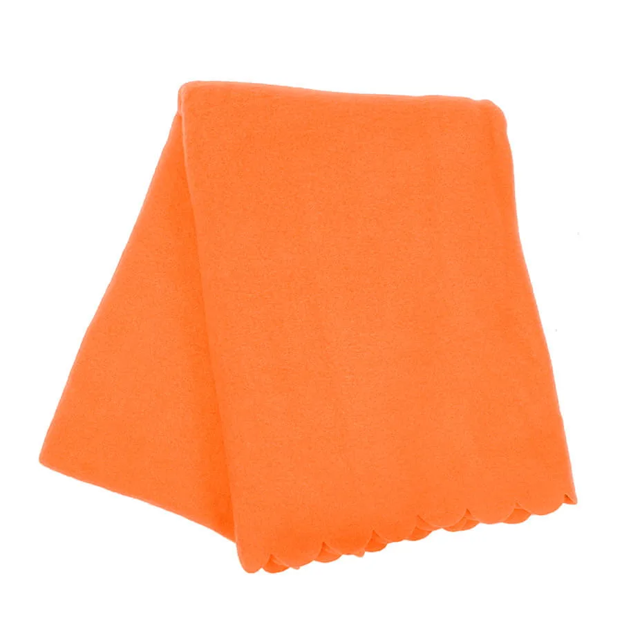 Плед PLAIN, 100х140 см,  флис 150 гр/м2,  100% полиэстер, оранжевый