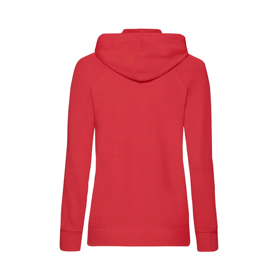 Толстовка женская без начеса LADIES LIGHTWEIGHT HOODED SWEAT 240, красный
