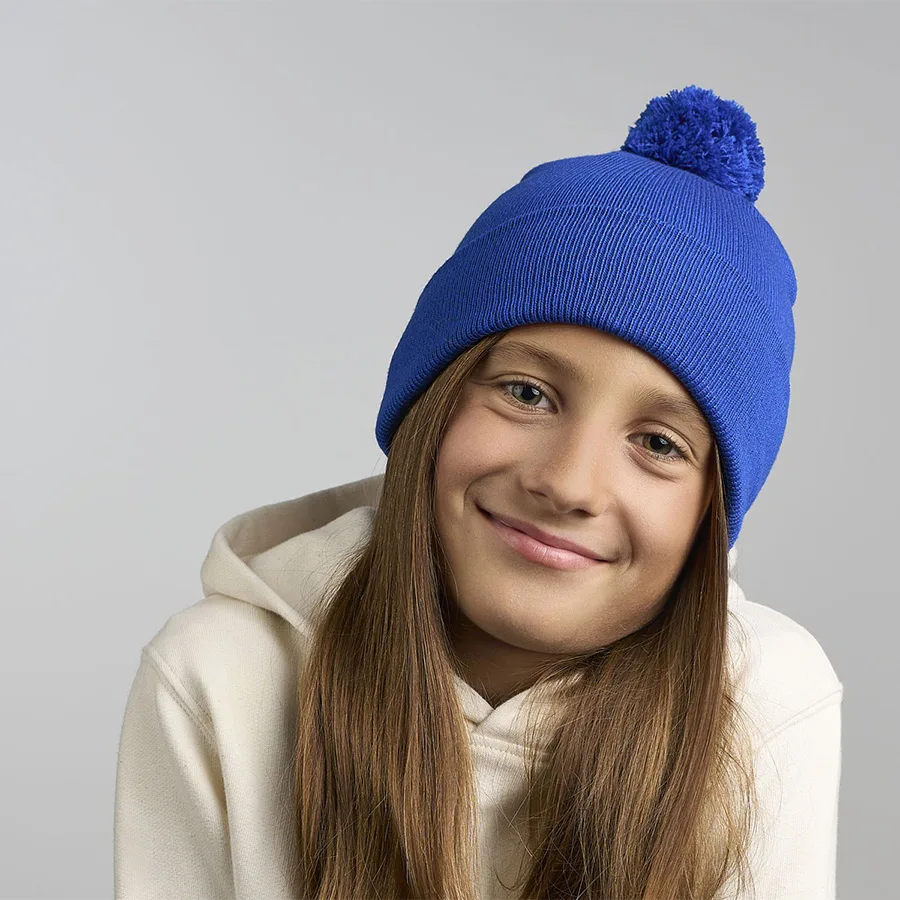 Шапка вязаная детская с помпоном KID WIND-S, розовый