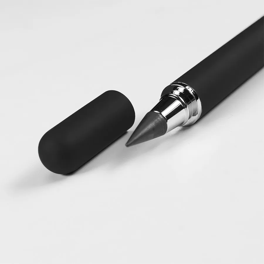 Ручка шариковая + карандаш вечный 2 в 1 soft, черный