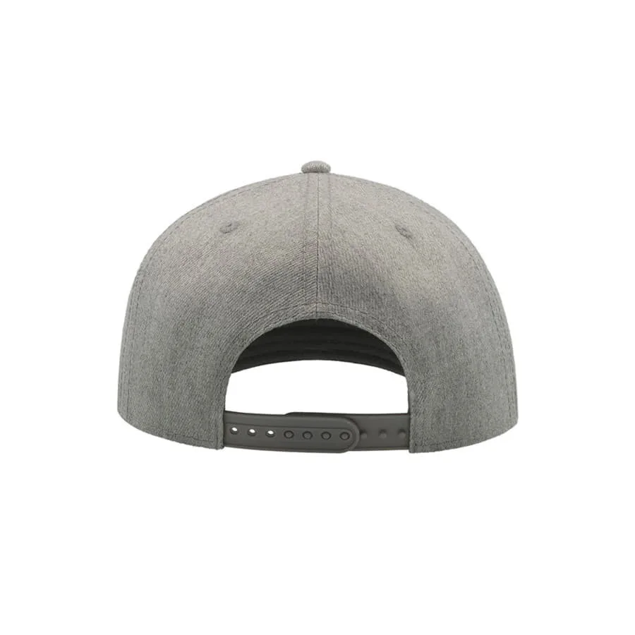 Бейсболка SNAP BACK, 6 клиньев, пластиковая застежка, серый