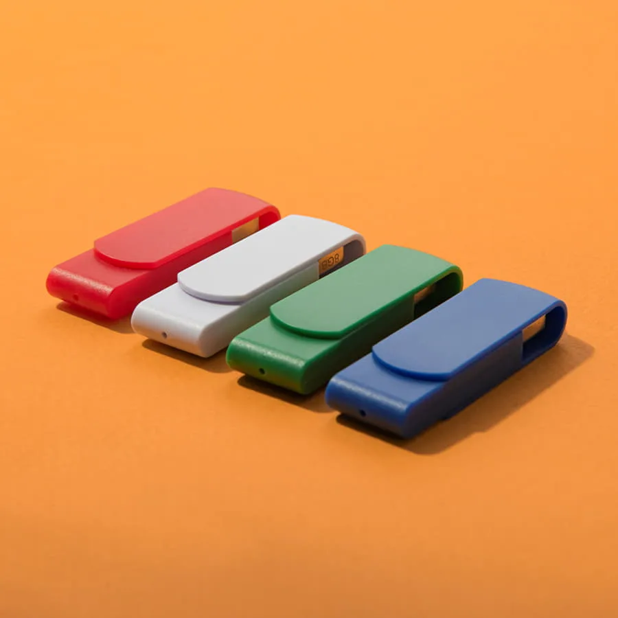 USB flash-карта SWING (8Гб), белый, 6,0х1,8х1,1 см, пластик, синий
