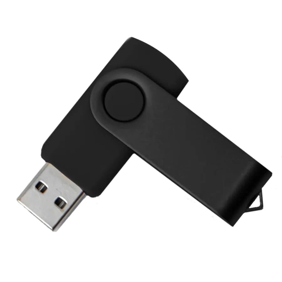 USB flash-карта DOT (8Гб), белый, 5,8х2х1,1см,пластик металл, черный
