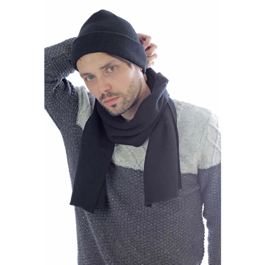 Шарф вязаный  WIND SCARF, черный