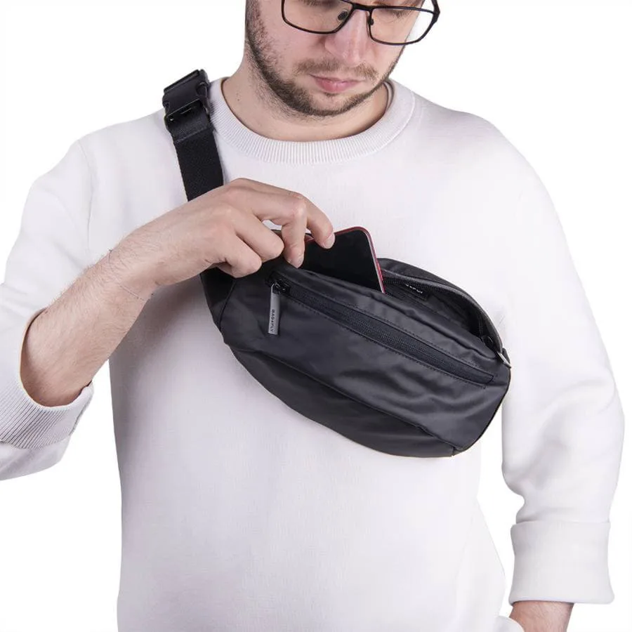 Сумка на пояс SIN, черный, 37х13х8 см, 100% полиэстер, черный