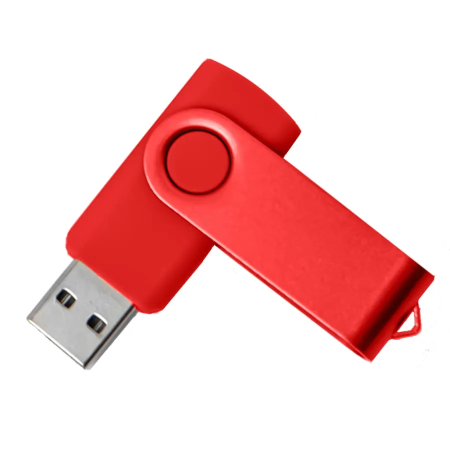USB flash-карта DOT (8Гб), белый, 5,8х2х1,1см,пластик металл, красный