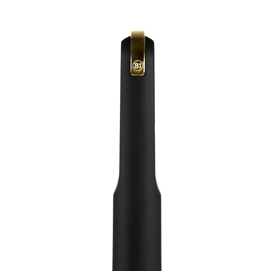 Ручка шариковая FARO, покрытие soft touch, черный, золотистый