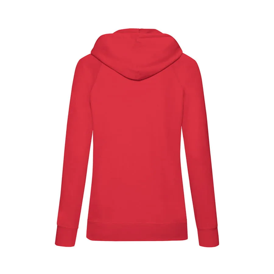 Толстовка женская без начеса LIGHTWEIGH HOODED SWEAT 240, красный