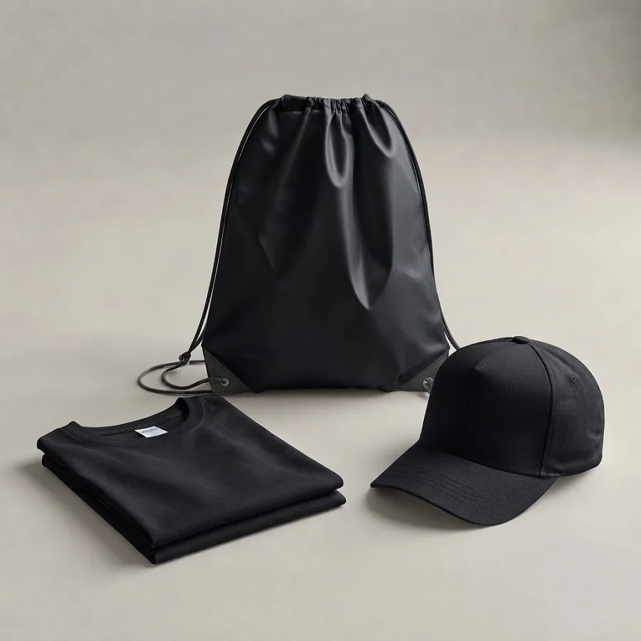 Набор MERCHPACK: футболка M/L и бейсболка в рюкзаке, черный