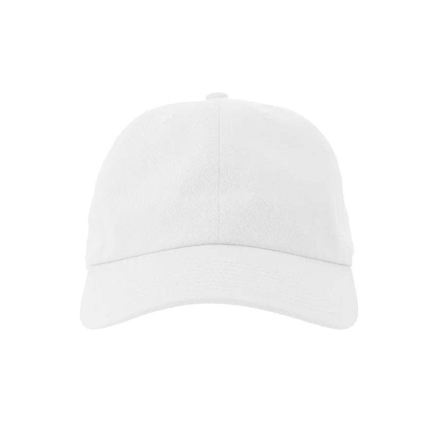 Бейсболка DAD HAT-S, 6 клиньев, металлическая застежка, белый