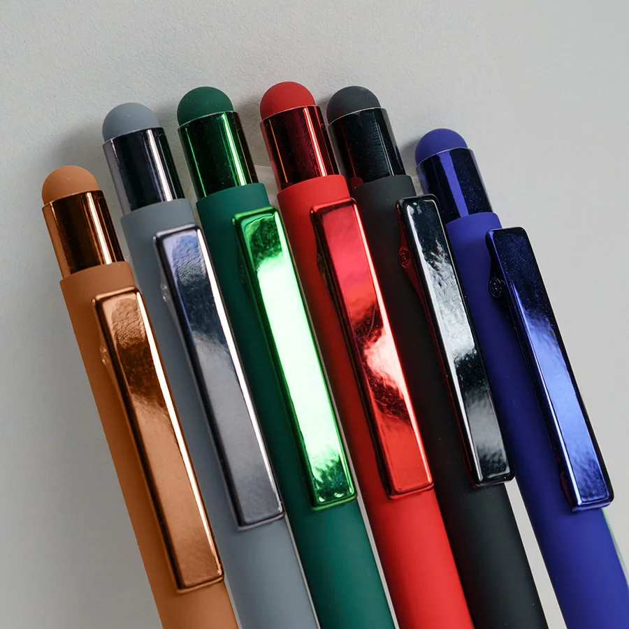 Ручка шариковая FACTOR COLOR со стилусом, золотистый