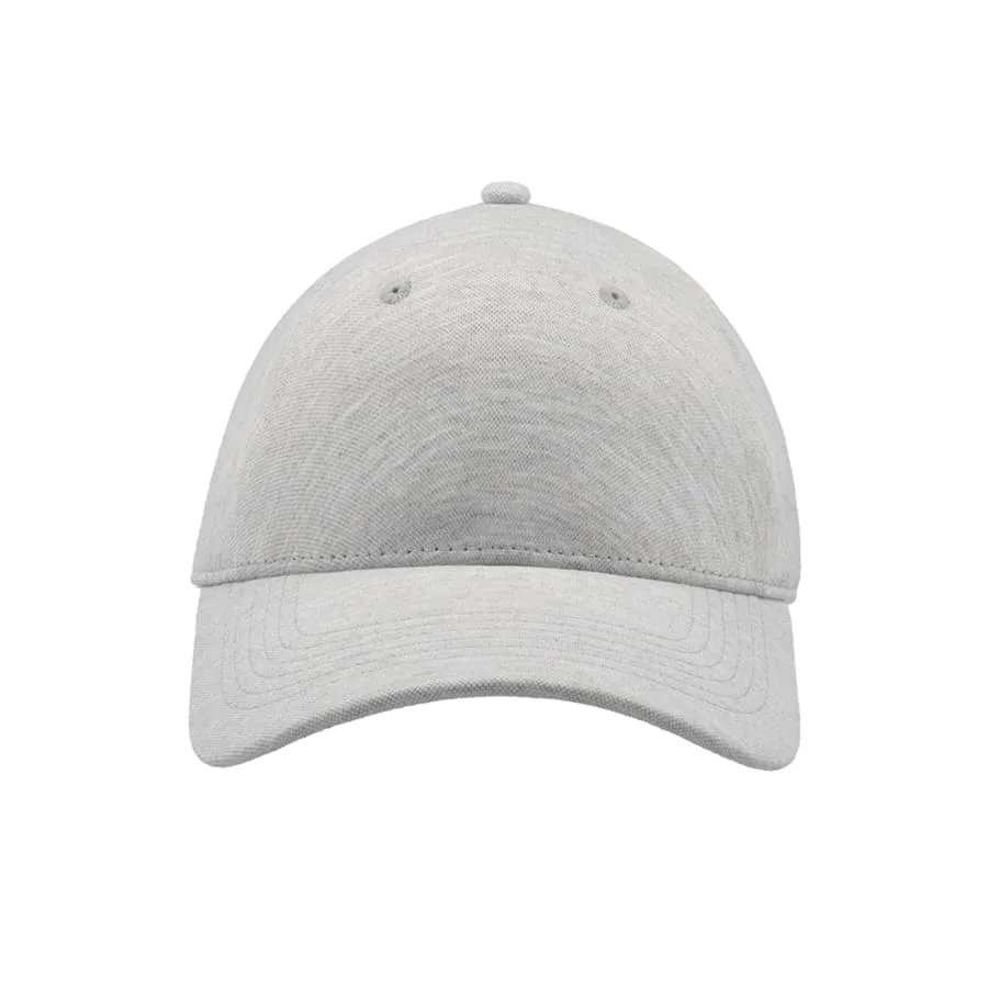 Бейсболка UNI-CAP PIQUET, без панелей и швов, без застежки, серый