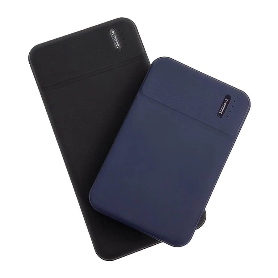 Универсальный аккумулятор Flash 10 (10000 мАч) с подсветкой и soft touch,синий,13,7х6,87х1,55 мм, черный