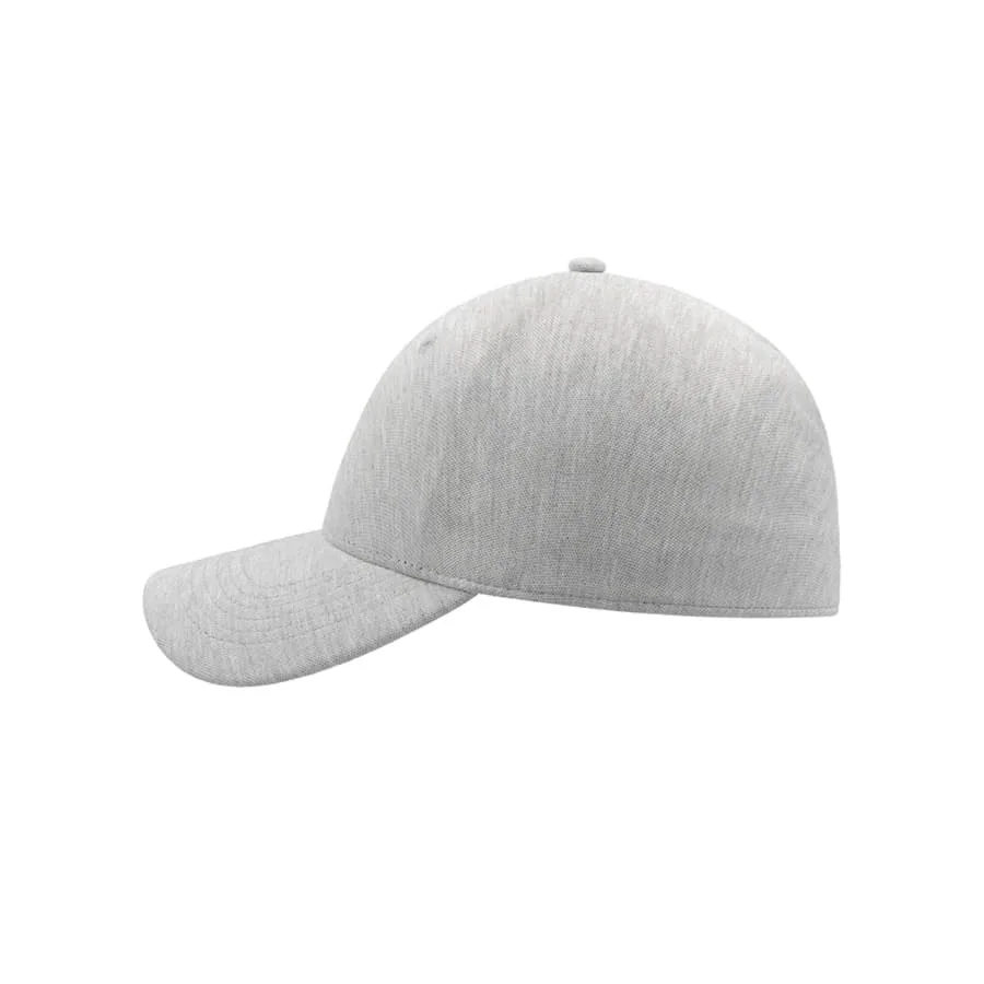 Бейсболка UNI-CAP PIQUET, без панелей и швов, без застежки, серый