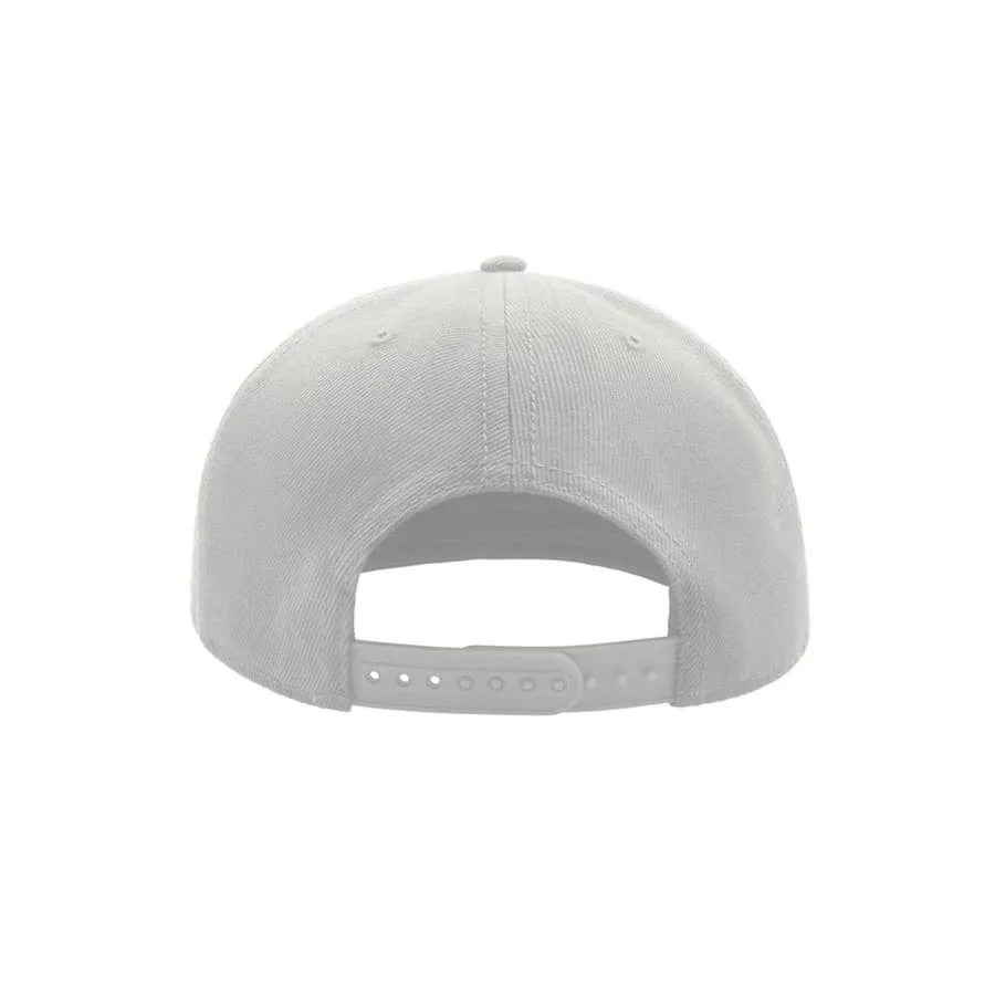 Бейсболка SNAP BACK, 6 клиньев, пластиковая застежка, белый, черный