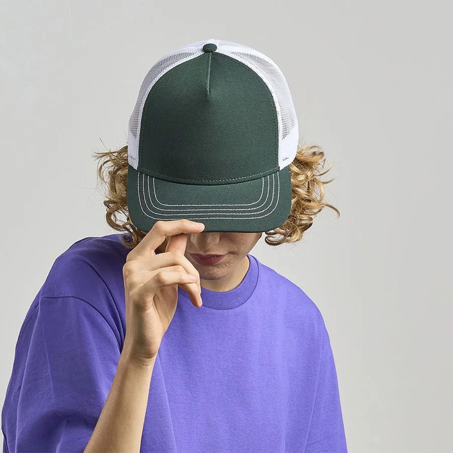 Бейсболка RAPPER CANVAS-S, 5 клиньев, пластиковая застёжка, белый, желтый, тёмно-серый