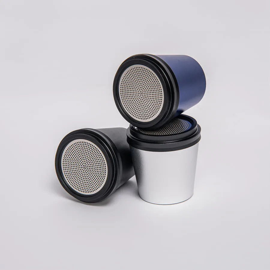 Портативная mini Bluetooth-колонка Sound Burger "Coffee" серебристый, синий