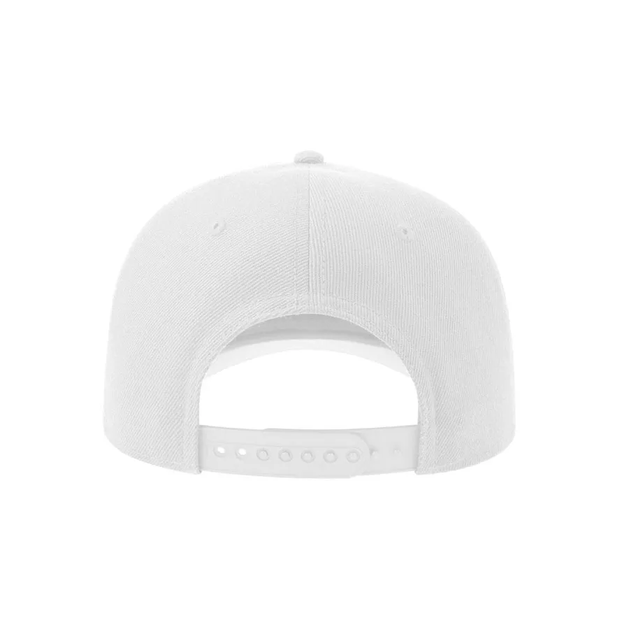 Бейсболка BEAT-S, 6 клиньев, пластиковая застежка, белый