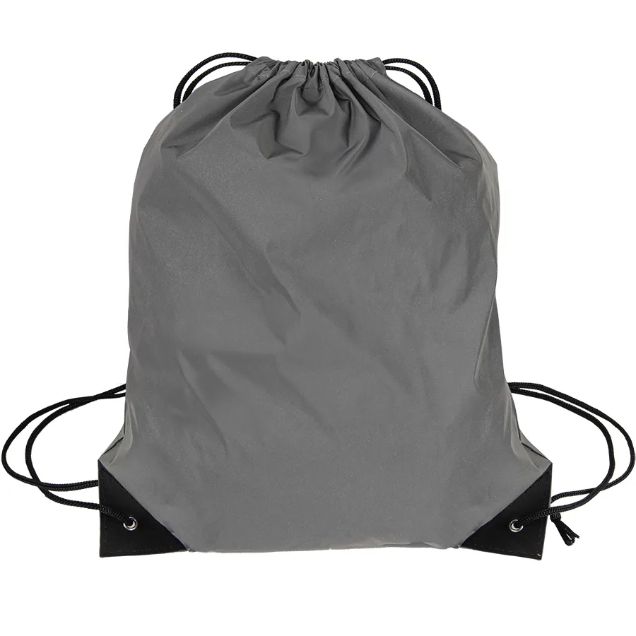 Рюкзак- мешок водостойкий с укреплёнными уголками Reflect, светоотражающий серый, 35*41 см, 100%  полиэстер
