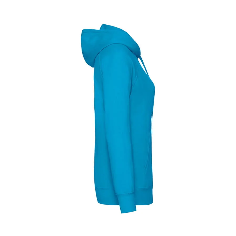 Толстовка женская без начеса LIGHTWEIGH HOODED SWEAT 240, голубой лазурный