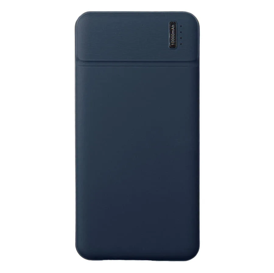 Универсальный аккумулятор Flash 10 (10000 мАч) с подсветкой и soft touch,синий,13,7х6,87х1,55 мм, синий