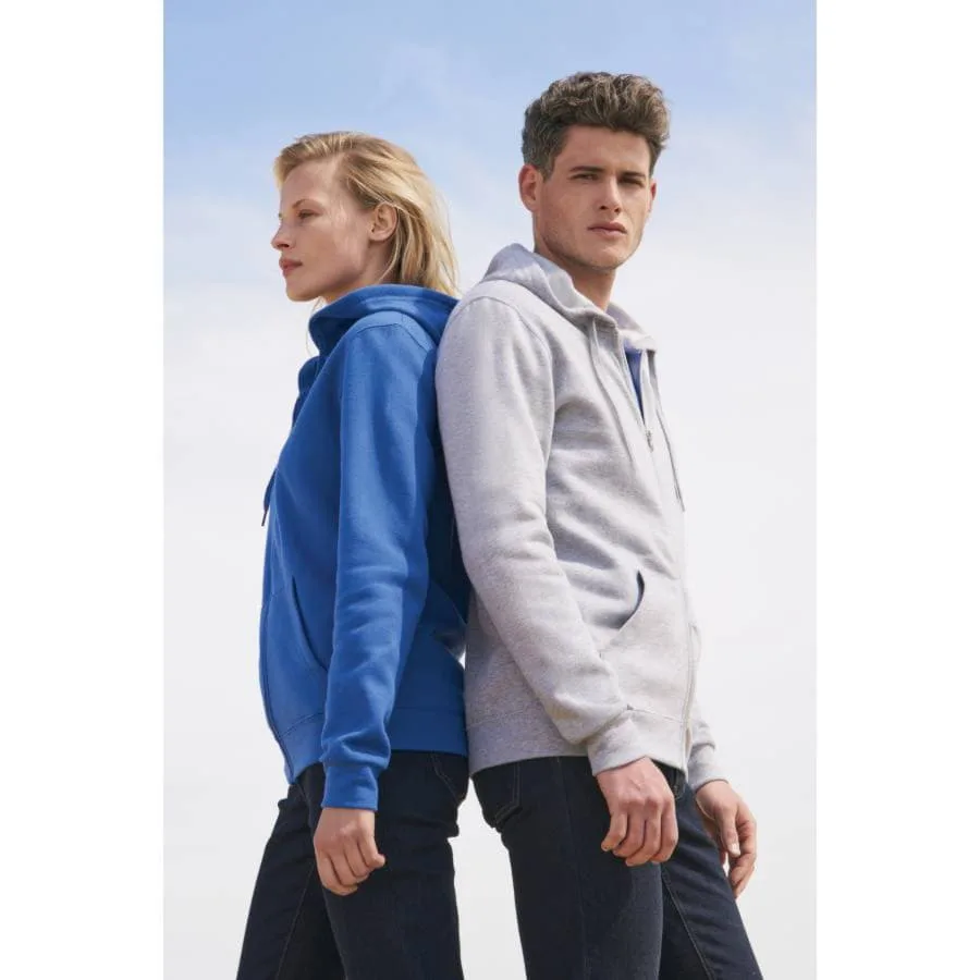 Толстовка худи унисекс на молнии STONE 260, белый