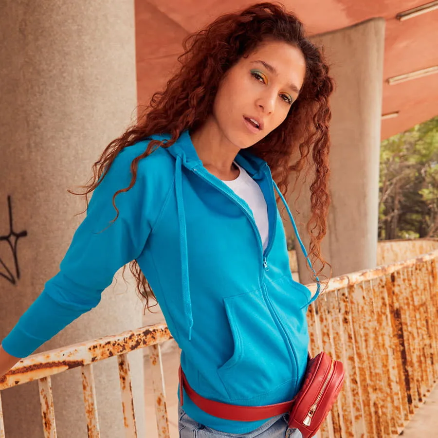 Толстовка женская без начеса LADIES LIGHTWEIGHT HOODED SWEAT 240, ярко-синий