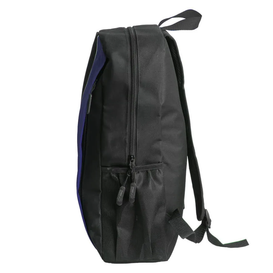 Рюкзак PLUS, чёрный/красный, 44 x 26 x 12 см, 100% полиэстер 600D, черный, синий