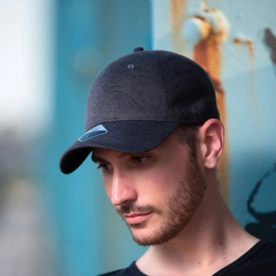 Бейсболка UNI-CAP PIQUET, без панелей и швов, без застежки, серый