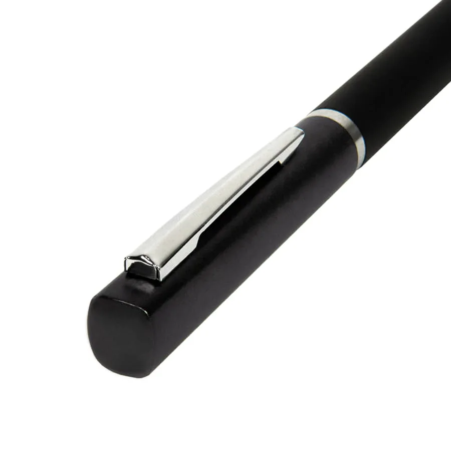 Ручка шариковая M1, пластик, металл, покрытие soft touch, черный