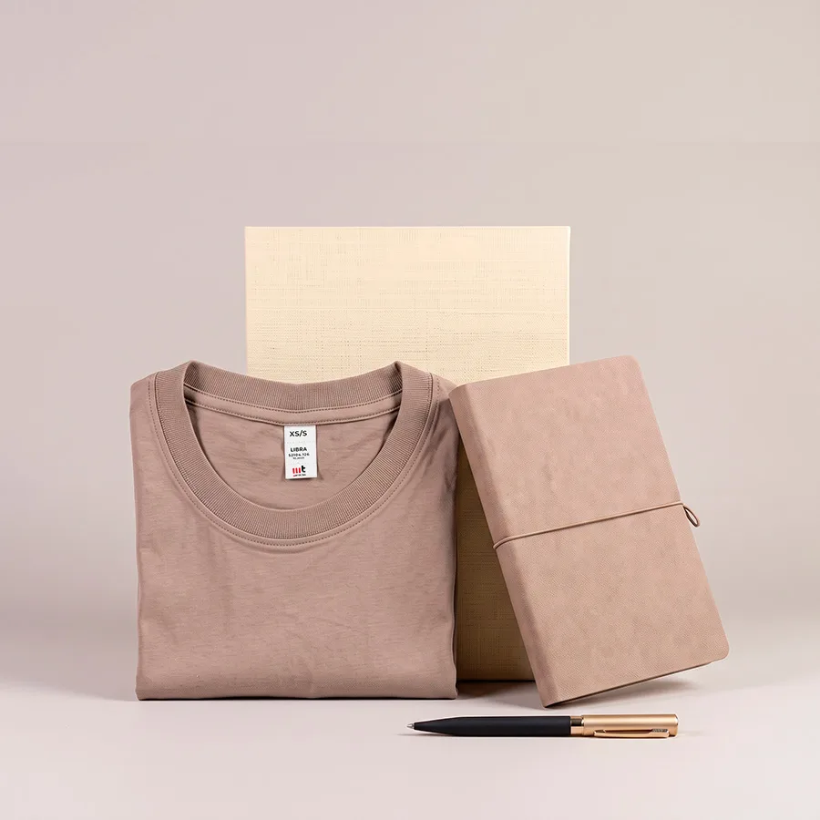 Набор подарочный Welcome Box: футболка LIBRA размер M/L, ежедневник, ручка в коробке, зеленый