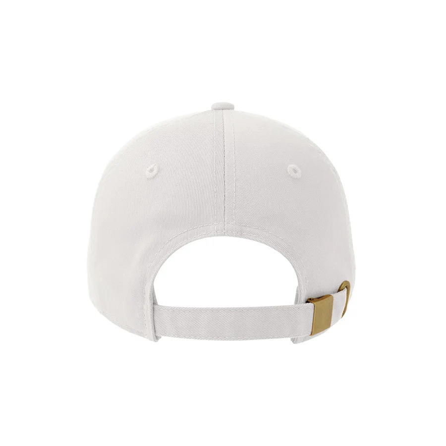 Бейсболка DAD HAT-S, 5 клиньев, металлическая застежка, белый