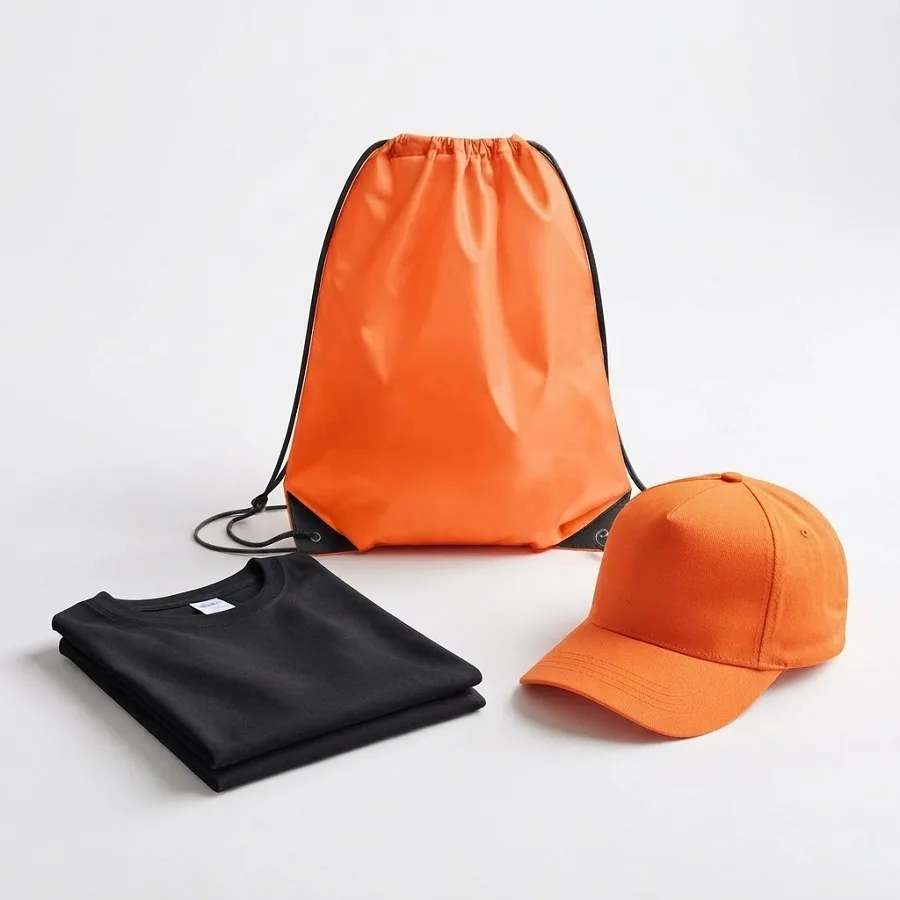Набор MERCHPACK: футболка M/L и бейсболка в рюкзаке, оранжевый, черный