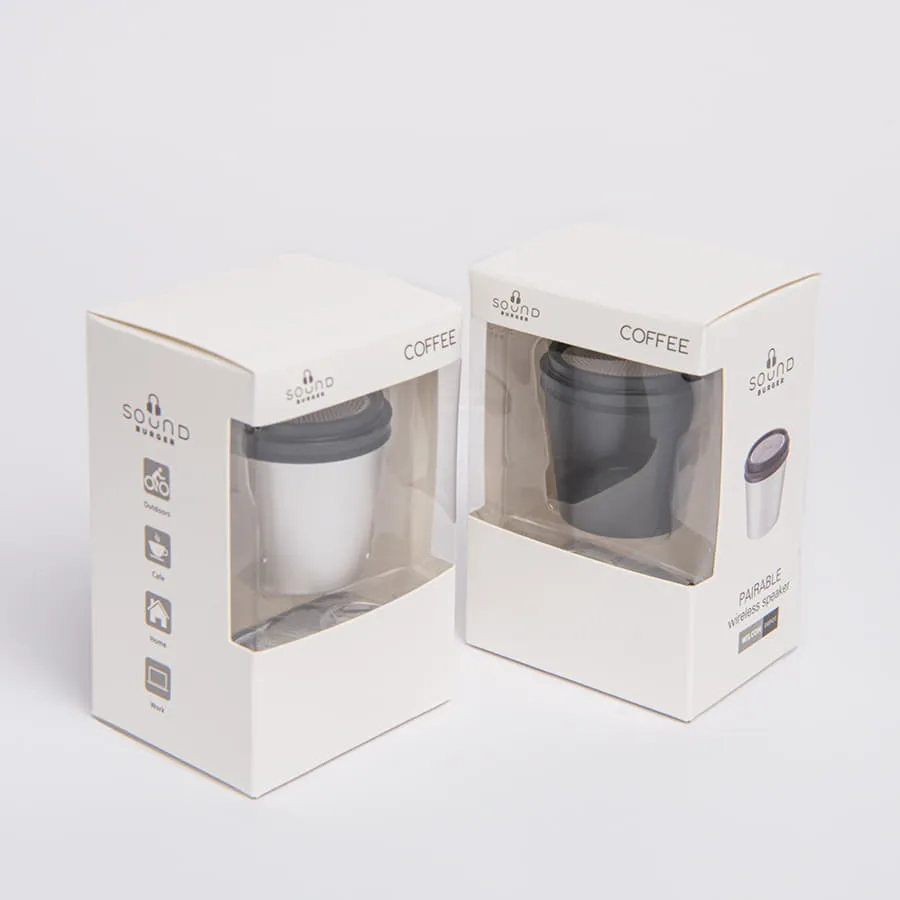 Портативная mini Bluetooth-колонка Sound Burger "Coffee" серебристый, черный