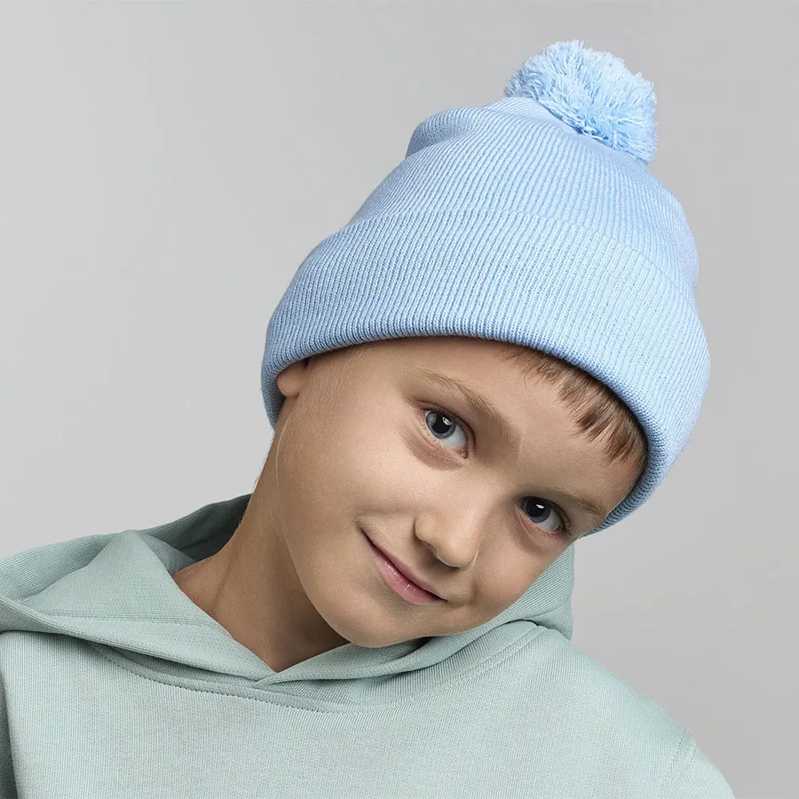 Шапка вязаная детская с помпоном KID WIND-S, розовый