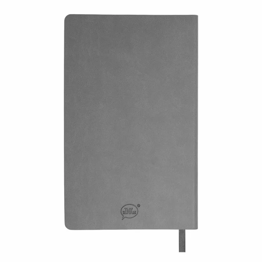 Бизнес-блокнот FUNKY А5, голубой, серый форзац, мягкая обложка, в линейку, серый, зеленый