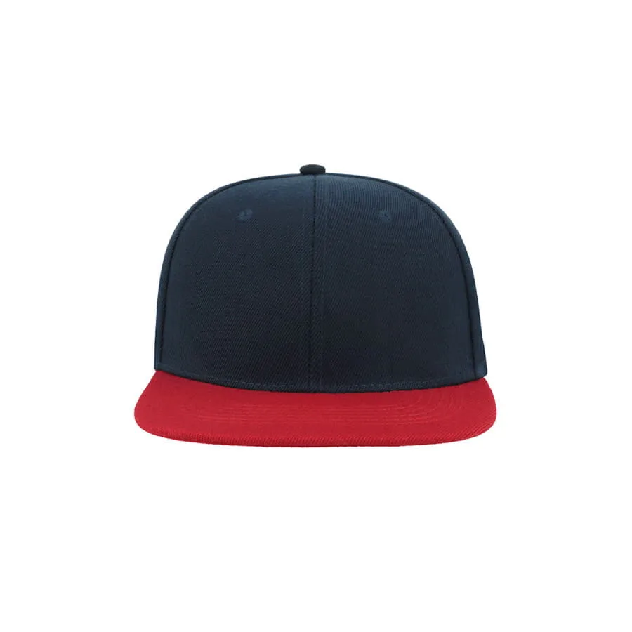 Бейсболка SNAP BACK, 6 клиньев, пластиковая застежка, синий, красный